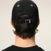 Black Cotton Ami De Coeur Felt Patch Cap