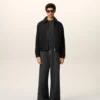 Black Cotton Ami De Coeur Padded Zipped Jacket