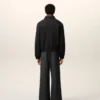 Black Cotton Ami De Coeur Padded Zipped Jacket