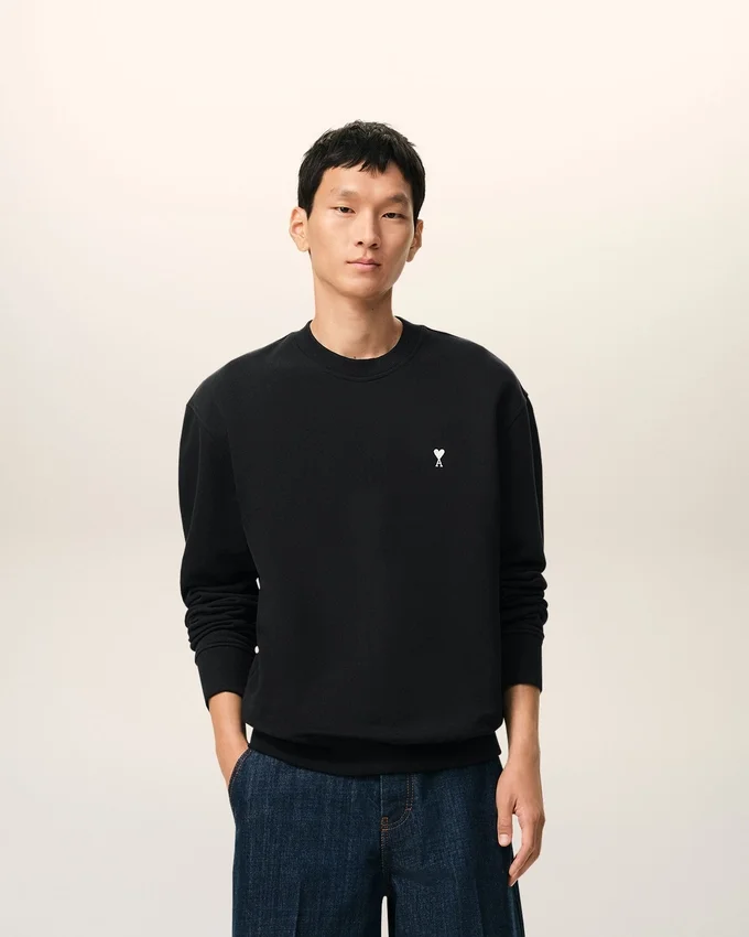 Black Cotton Ami De Coeur Sweatshirt Black Cotton Ami De Coeur Sweatshirt