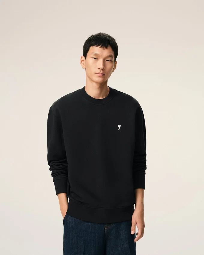 Black Cotton Ami De Coeur Sweatshirt Black Cotton Ami De Coeur Sweatshirt