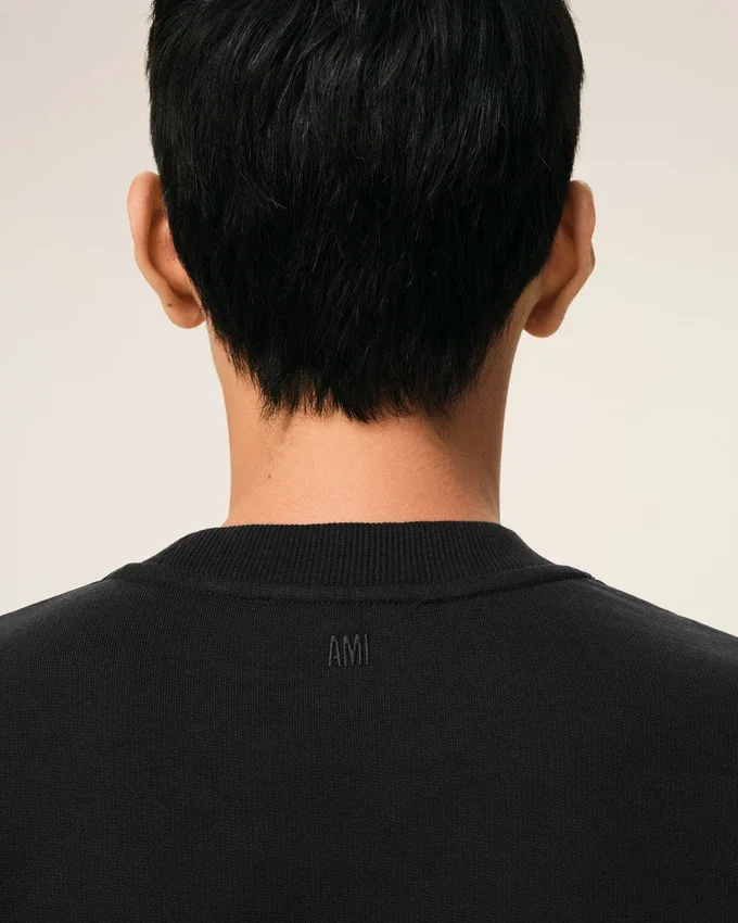 Black Cotton Ami De Coeur Sweatshirt Black Cotton Ami De Coeur Sweatshirt