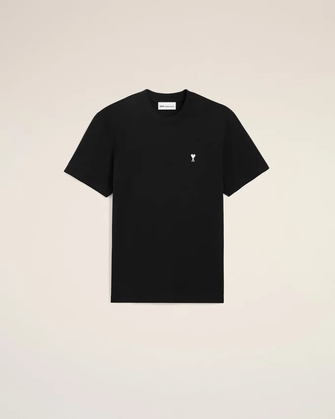 Black Cotton Ami De Coeur T-Shirt Black Cotton Ami De Coeur T-Shirt