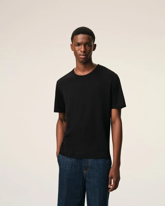 Black Cotton Ami De Coeur T-Shirt Black Cotton Ami De Coeur T-Shirt
