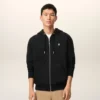 Black Cotton Ami De Coeur Zipped Hoodie Black Cotton Ami De Coeur Zipped Hoodie