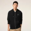 Black Cotton Ami De Coeur Zipped Hoodie Black Cotton Ami De Coeur Zipped Hoodie