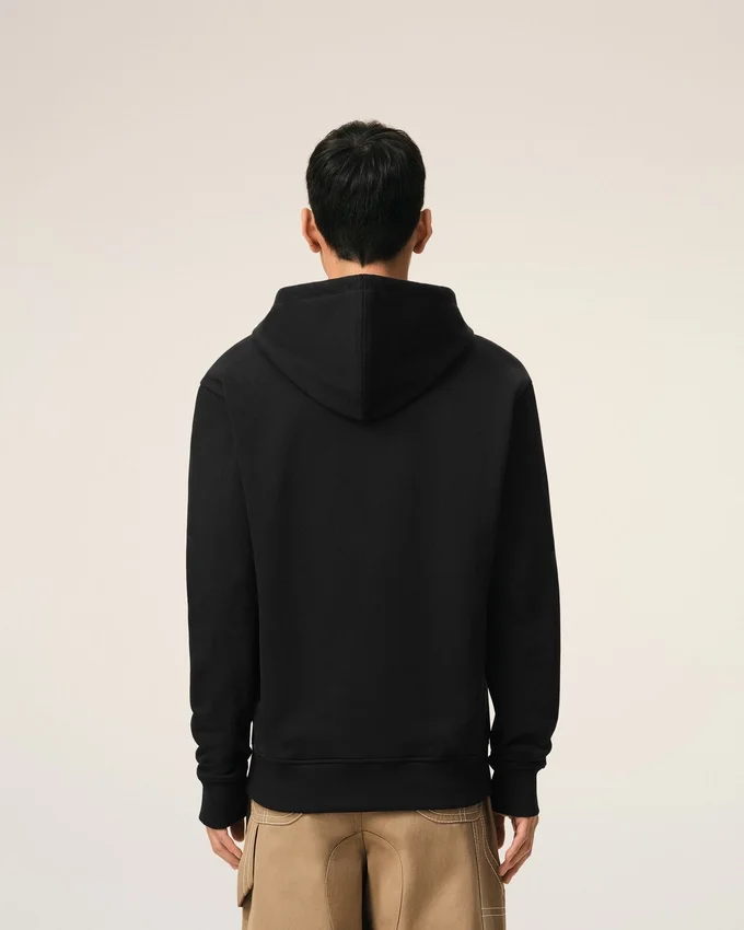 Black Cotton Ami De Coeur Zipped Hoodie Black Cotton Ami De Coeur Zipped Hoodie