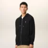 Black Cotton Ami De Coeur Zipped Hoodie Black Cotton Ami De Coeur Zipped Hoodie