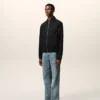 Black Cotton Ami De CœUr Zipped Jacket