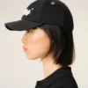 Black Cotton Ami Felt Patch Cap