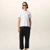 Black Cotton Carrot Oversized Trousers