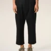 Black Cotton Carrot Oversized Trousers