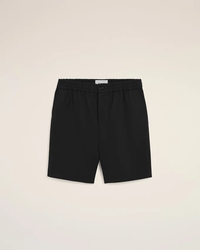 Black Cotton Elasticated Waist Ami De Coeur Shorts Black Cotton Elasticated Waist Ami De Coeur Shorts