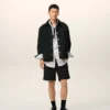 Black Cotton Elasticated Waist Ami De Coeur Shorts Black Cotton Elasticated Waist Ami De Coeur Shorts