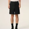 Black Cotton Elasticated Waist Ami De Coeur Shorts Black Cotton Elasticated Waist Ami De Coeur Shorts