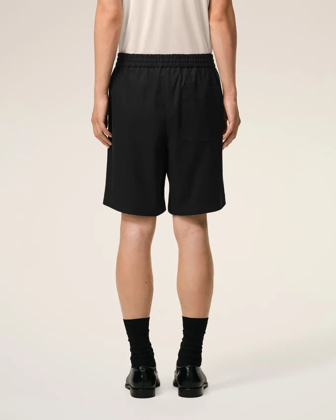 Black Cotton Elasticated Waist Ami De Coeur Shorts Black Cotton Elasticated Waist Ami De Coeur Shorts