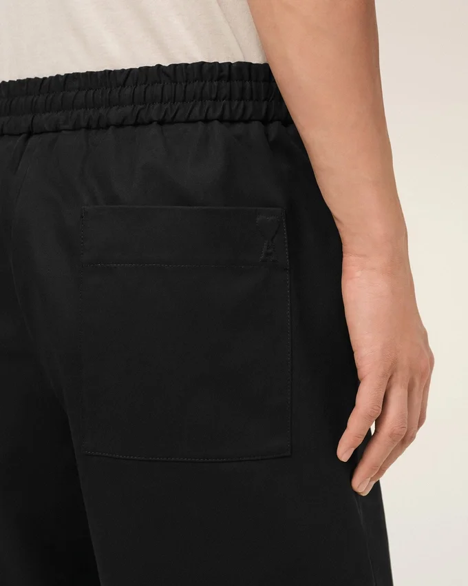 Black Cotton Elasticated Waist Ami De Coeur Shorts Black Cotton Elasticated Waist Ami De Coeur Shorts