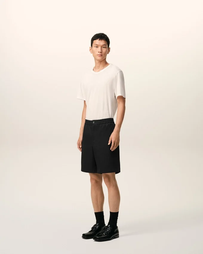 Black Cotton Elasticated Waist Ami De Coeur Shorts Black Cotton Elasticated Waist Ami De Coeur Shorts