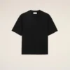 Black Cotton Embossed Ami De Coeur T-Shirt Black Cotton Embossed Ami De Coeur T-Shirt