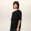 Black Cotton Embossed Ami De Coeur T-Shirt Black Cotton Embossed Ami De Coeur T-Shirt