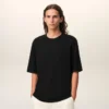 Black Cotton Embossed Ami De Coeur T-Shirt Black Cotton Embossed Ami De Coeur T-Shirt