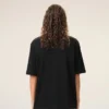 Black Cotton Embossed Ami De Coeur T-Shirt Black Cotton Embossed Ami De Coeur T-Shirt