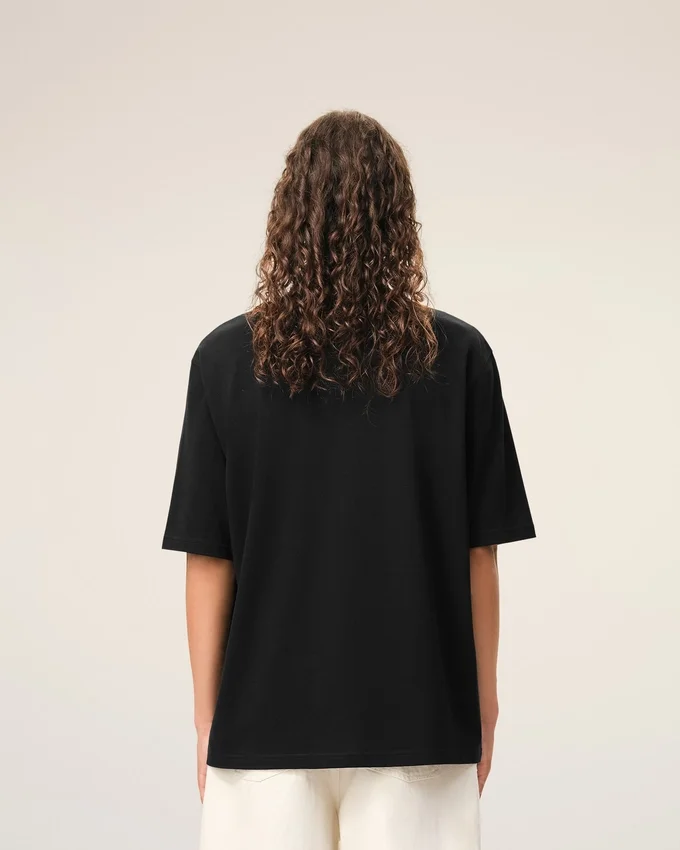 Black Cotton Embossed Ami De Coeur T-Shirt Black Cotton Embossed Ami De Coeur T-Shirt