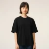 Black Cotton Embossed Ami De Coeur T-Shirt Black Cotton Embossed Ami De Coeur T-Shirt