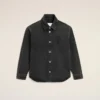 Black Cotton Knitted Ami De Coeur Overshirt Black Cotton Knitted Ami De Coeur Overshirt