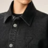 Black Cotton Knitted Ami De Coeur Overshirt Black Cotton Knitted Ami De Coeur Overshirt
