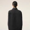 Black Cotton Knitted Ami De Coeur Overshirt Black Cotton Knitted Ami De Coeur Overshirt