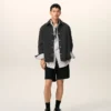 Black Cotton Knitted Ami De Coeur Overshirt Black Cotton Knitted Ami De Coeur Overshirt