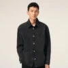 Black Cotton Knitted Ami De Coeur Overshirt Black Cotton Knitted Ami De Coeur Overshirt