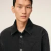 Black Cotton Knitted Ami De Coeur Overshirt Black Cotton Knitted Ami De Coeur Overshirt