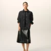 Black Cotton Knitted Ami De Coeur Overshirt Black Cotton Knitted Ami De Coeur Overshirt