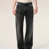 Black Cotton Large Fit Jeans Black Cotton Large Fit Jeans