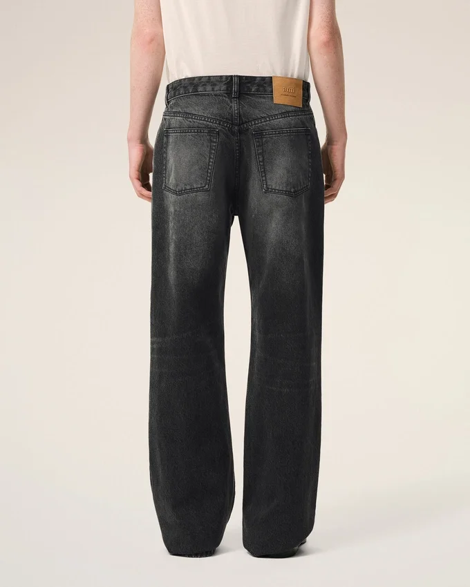 Black Cotton Large Fit Jeans Black Cotton Large Fit Jeans