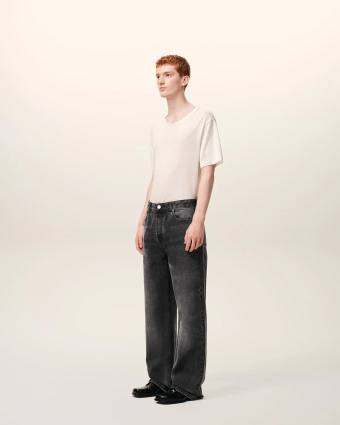 Black Cotton Large Fit Jeans Black Cotton Large Fit Jeans