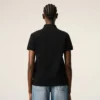 Black Cotton Red Ami De Coeur Polo Shirt