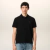 Black Cotton Red Ami De Coeur Polo Shirt