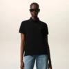 Black Cotton Red Ami De Coeur Polo Shirt