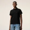 Black Cotton Red Ami De Coeur Polo Shirt