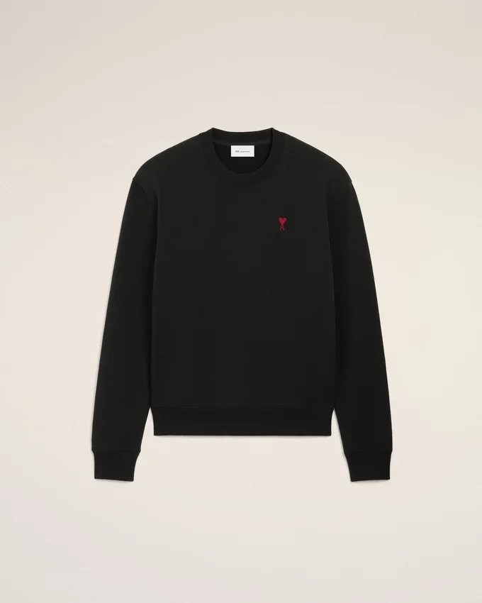 Black Cotton Red Ami De Coeur Sweatshirt Black Cotton Red Ami De Coeur Sweatshirt