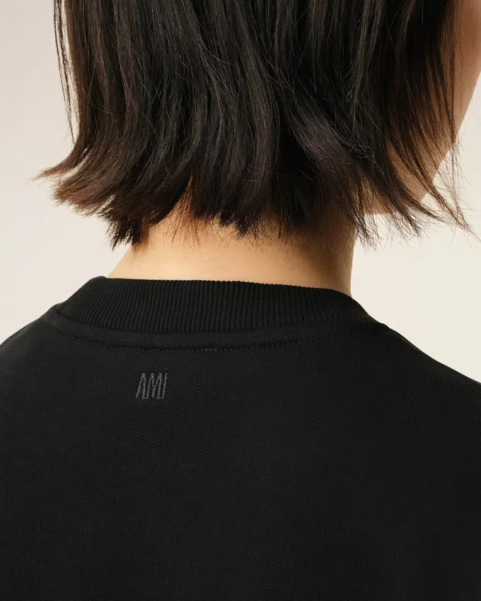 Black Cotton Red Ami De Coeur Sweatshirt Black Cotton Red Ami De Coeur Sweatshirt