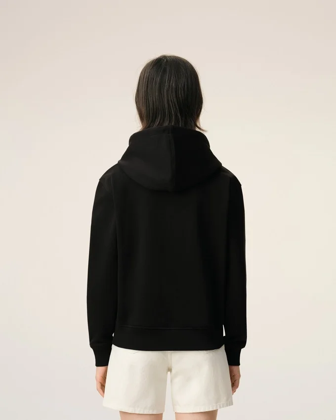 Black Cotton Red Ami De Coeur Zipped Hoodie Black Cotton Red Ami De Coeur Zipped Hoodie