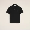 Black Cotton Short Sleeves Ami De Coeur Polo Shirt