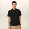 Black Cotton Short Sleeves Ami De Coeur Polo Shirt