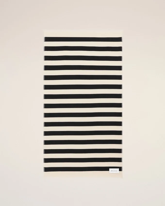 Black Cotton Stripes Beach Towel Black Cotton Stripes Beach Towel