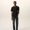 Black Cotton Tapered Fit Jeans Black Cotton Tapered Fit Jeans