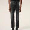 Black Cotton Tapered Fit Jeans Black Cotton Tapered Fit Jeans